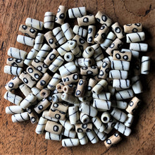 Load image into Gallery viewer, India, Beads, Jewellery Making, Africa, Ethnic, Batik, Collection, Necklace, Bracelet, Dyed, Water Buffalo, Bone, Buffalo, Asia, Thailand, Borneo, Indonesia, China, Hair Pipes, Choker, Boho, Ankle Bangle, Costume Jewellery, Craft, Art, Projects, North America, Horn, Black, Brown, African Inspired, Indian-Style, Vintage, Tribal, Cylinder, Pipes, Tribal Jewellery, Kenya, Nigeria, Ghana, Cow, Goats, Camels, Hand-Carved, Tubes, Beige,