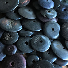 Load image into Gallery viewer, India, Beads, Jewellery Making, Collection, Necklace, Dyed, Bracelet, Black, Water Buffalo, Bone, Buffalo, Asia, Thailand, Borneo, Indonesia, China, Costume Jewellery, Craft, Art, Projects, Dark Brown, Saucer Discs,