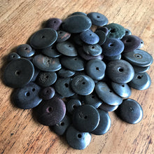 Load image into Gallery viewer, India, Beads, Jewellery Making, Collection, Necklace, Dyed, Bracelet, Black, Water Buffalo, Bone, Buffalo, Asia, Thailand, Borneo, Indonesia, China, Costume Jewellery, Craft, Art, Projects, Dark Brown, Saucer Discs,