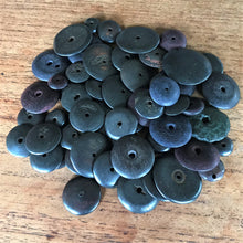 Load image into Gallery viewer, India, Beads, Jewellery Making, Collection, Necklace, Dyed, Bracelet, Black, Water Buffalo, Bone, Buffalo, Asia, Thailand, Borneo, Indonesia, China, Costume Jewellery, Craft, Art, Projects, Dark Brown, Saucer Discs,