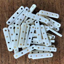Load image into Gallery viewer, India, Beads, Jewellery Making, Collection, Necklace, Bracelet, Dyed, Water Buffalo, Bone, Buffalo, Asia, Thailand, Borneo, Indonesia, China, Choker, Boho, Ankle Bangle, Costume Jewellery, Craft, Art, Projects, North America, Indian-Style, Vintage, Tribal, Tribal Jewellery, Cow, Goats, Camels, Hand-Carved, Multi-Strand, Warrior-Style, 4-Strand, 4-Hole, White,