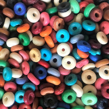 Load image into Gallery viewer, : India, Beads, Statement Jewellery, Collection, Bone, Dyed, White, Pink, Blue, Beige, Chestnut, Natural, Roan, Turquoise, Black, Fawn, Emerald, Light Blue, Pale Green, Brown, Dark Red, Recycled, Ethnic, Tribal, Boho, Asia, Thailand, Borneo, Indonesia, China, Costume Jewellery, Craft, Art, Teaching, Counting, Projects, Saucer Discs, Washers, Flat Discs, Spacer Beads, Indian, Rondells, Button Beads,