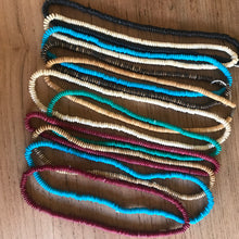Load image into Gallery viewer, India, Beads, Statement Jewellery, Collection, Bone, Cow Bone, Dyed, Black, White, Emerald, Beige, Natural, Brown, Turquoise, Blue, Dark Red, Recycled, Ethnic, Tribal, Boho, Asia, Thailand, Borneo, Indonesia, China, Costume Jewellery, Craft, Art, Teaching, Counting, Projects, Saucer Discs, Washers, Flat Discs, Spacer Beads, Indian, Rondelles, Button Beads,