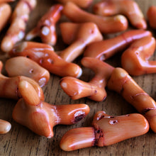 Load image into Gallery viewer, : Tribal, Ethnic, Branch Coral, Seaside, Collection, Coral, Orange, Jewellery, Asia, Algerian, Onyx, White Metal, Sterling Silver, Topaz, Amber, Jet Black, Necklace, Bracelet, Earrings, Burma, Burmese, Beads, Amazonite, Sea Coral, Twig, Branches, Dangle Earrings, Tribal Jewellery,