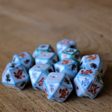 Load image into Gallery viewer, Tribal, Ethnic, Collection, Jewellery, Tetradecagon, Porcelain, 14-Sides, Chinese, Necklace, Bracelet, Beads, Quirky, Chunky, Chinese Script,