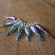 Load image into Gallery viewer, Chillies, Icicles, Glass, Murano-Style, Silver Foil, Pendant, Necklace, Multicoloured, Collection, Ribbon, Chain, Leather, Czechoslovakian,