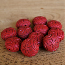 Load image into Gallery viewer, Cinnabar, Boho, Vintage, Beads, Black, Turquoise, Silver, Necklace, Crystal,  Key Ring, Jewellery-Making, Jewellery, Collection, Carved, Beader, Wear-Anytime, Chinese, Siam-Red, Blood-Red, Mineral, Pigment, Romans, Chinese, Powder, Cinnabar Pigment, Pottery Glaze, Cosmetic, Lipstick, Mercury, Toxicity, Dangerous, Poisonous, Inhale, Premature Death, Lacquer, Wood, Tree Sap, Carved, Molds, Colours,