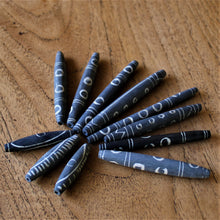 Load image into Gallery viewer, Afghanistan, Old, Afghany, Blackstone, Collectable, Ethnic, Tribal, Pendants, dZi Beads, Himalayas, Necklace, Bracelet, Ethnic, Tribal, One Eye, Six Eye, Seven Eye, 10 Eye, Jewellery, Pipes, Tubes,