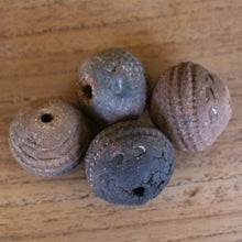 Load image into Gallery viewer, Mali, West Africa, Republic of Mali, Antique, Whorl, Spindle Whorls, Mix, Clay, Boho, Vintage, Collection, Necklace, Jewellery, Statement Jewellery, Tribal, Ethnic, Gum, Water,