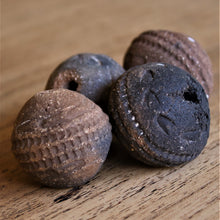 Load image into Gallery viewer, Mali, West Africa, Republic of Mali, Antique, Whorl, Spindle Whorls, Mix, Clay, Boho, Vintage, Collection, Necklace, Jewellery, Statement Jewellery, Tribal, Ethnic, Gum, Water,