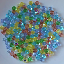 Load image into Gallery viewer, Multicoloured, Yellow, Topaz, Brown, Purple, Lilac, Lime, Clear, Blue, Green, Aqua, Czechoslovakia, Czech Republic, Czech, Faceted, Crystal, Crystal Beads, Fire-Polished, Glass, Glass Beads, Jewellery, Designs, Necklace, Bracelet, Earrings, Anklet, Boho, Vintage, 6mm,
