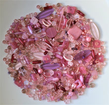 Load image into Gallery viewer, Pink, Lilac, Pale Purple, Clear, Salmon, Blossom, Cerise, Rose, Magenta, Coral, Fuchsia, Czechoslovakia, Glass, Beads, Cubes, Bicones, Ovals, Rounds, Tabular, Cylinder, Tube, Transparent, Tiles, Round, Oval, Mix, Frosted, Hearts, Beads, Glazed, Glass, Faceted, Drops, Collection, Coin, Bicone, Necklace, Bracelet, Earrings, Anklet, Frosted, Jewellery, Czech Republic, Boho, Vintage,