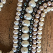 Load image into Gallery viewer, Beads, Pearls, Potato Pearls, Freshwater, Strands, Cultured, White, Cream, Peacock Grey, Coloured, Mussel,  Saltwater, Japan, USA, Taiwan, China, Necklaces, Bracelets, Earrings,  Jewellery, Peach, Saltwater,