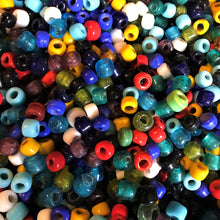 Load image into Gallery viewer, India, Glass, Jug Beads, Purple, Red, Yellow, Orange, Blue, White, Green, Purple, Brown, Lilac, Aqua,  Tablecloth, Bracelets, Necklaces, Key Rings, Beads, Collection,