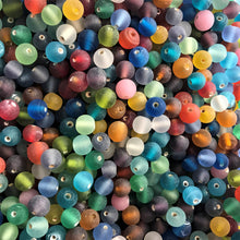 Load image into Gallery viewer, Frosted, Round, Multicoloured, Glass, India, Hearts, Collection, Global, Beads, Glazed, Red, Orange, Topaz, Yellow, Mustard, Blue, Violet, Fuchsia, Ruby, Magenta, Clear, Aqua, Pink, Forest Green, Jewellery, Earrings, Necklaces, Bracelets,