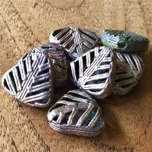 Load image into Gallery viewer, Africa, Ashanti, African, Ghana, Brass, Metal, Hearts, Lost-Wax, Central Ghana, Nigeria, Ivory Coast, Baoule, Bronze, Lost Wax, Ancient Techniques, Krobo, Krobos, Metal-Casting, Beads, Molten Metal, Bead-Making, Modern Methods, West Africa, Tribe, Ethnic, Hearts, Fern-Like, Glass, Recycled Glass, Dentistry, Necklace, Earrings, Bracelet, Leg Bangle, Boho-Inspired,