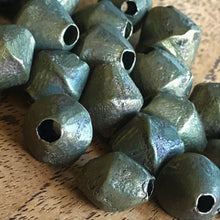 Load image into Gallery viewer, Africa, Ashanti, African, Ghana, Brass, Metal, Hearts, Lost-Wax, Central Ghana, Nigeria, Ivory Coast, Baoule, Bronze, Lost Wax, Ancient Techniques, Krobo, Krobos, Metal-Casting, Beads, Molten Metal, Bead-Making, Modern Methods, West Africa, Tribe, Ethnic, Hearts, Fern-Like, Glass, Recycled Glass, Dentistry, Necklace, Bracelet, Leg Bangle, Boho-Inspired,