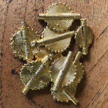 Load image into Gallery viewer, Africa, Ashanti, African, Ghana, Brass, Metal, Spiral Disks, 3rd Millennium, Lost-Wax, Central Ghana, Nigeria, Ivory Coast, Baoule, Bronze, Lost Wax, Ancient Techniques, Krobo, Krobos, Metal-Casting, Beads, Molten Metal, Bead-Making, Modern Methods, West Africa, Tribe, Ethnic, Hearts, Fern-Like, Glass, Recycled Glass, Dentistry, Necklace, Bracelet, Leg Bangle, Boho-Inspired, Pendant Disks,