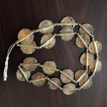 Load image into Gallery viewer, Africa, Ashanti, African, Ghana, Brass, Metal, Hearts, Lost-Wax, Central Ghana, Nigeria, Ivory Coast, Baoule, Bronze, Lost Wax, Ancient Techniques, Krobo, Krobos, Metal-Casting, Beads, Molten Metal, Bead-Making, Modern Methods, West Africa, Tribe, Ethnic, Hearts, Wheat Sheaf, Antique, Old, Collectable, Glass, Recycled Glass, Dentistry, Necklace, Bracelet, Leg Bangle, Boho-Inspired, Spiral Disks, Antique, Old,
