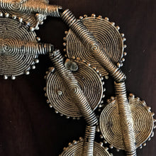 Load image into Gallery viewer, Africa, Ashanti, African, Ghana, Brass, Metal, Hearts, Lost-Wax, Central Ghana, Nigeria, Ivory Coast, Baoule, Bronze, Lost Wax, Ancient Techniques, Krobo, Krobos, Metal-Casting, Beads, Molten Metal, Bead-Making, Modern Methods, West Africa, Tribe, Ethnic, Hearts, Wheat Sheaf, Antique, Old, Collectable, Glass, Recycled Glass, Dentistry, Necklace, Bracelet, Leg Bangle, Boho-Inspired, Spiral Disks, Antique, Old,