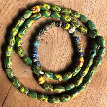 Load image into Gallery viewer, Africa, African, Glass, Trade, African Trade Beads, Millefiori, Thousand Flowers, Multicoloured, Slave Beads, Hippy Beads, Love Beads, Mosaic Beads, Murrine, Rods, Canes, Currency, European Traders, Plateau Continent, Ivory, Food, Fabric, Gold, Status Symbol, Palm Oil, Slaves, Ethnic-Styled Jewellery, Flower Pattern, Appreciate, Investment, Rare, Collectable, Antique, Venice, Venetian, Trade Beads, Ethnic, Strand, Vintage,