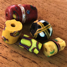 Load image into Gallery viewer, Africa, African, Glass, Trade, African Trade Beads, Millefiori, Thousand Flowers, Multicoloured, Slave Beads, Hippy Beads, Love Beads, Mosaic Beads, Murrine, Rods, Canes, Currency, European Traders, Plateau Continent, Ivory, Food, Fabric, Gold, Status Symbol, Palm Oil, Slaves, Ethnic-Styled Jewellery, Flower Pattern, Appreciate, Investment, Rare, Collectable, Antique, Venice, Venetian, Trade Beads, Ethnic,