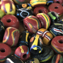 Load image into Gallery viewer, Africa, African, Glass, Trade, African Trade Beads, Millefiori, Thousand Flowers, Multicoloured, Slave Beads, Hippy Beads, Love Beads, Mosaic Beads, Murrine, Rods, Canes, Currency, European Traders, Plateau Continent, Ivory, Food, Fabric, Gold, Status Symbol, Palm Oil, Slaves, Ethnic-Styled Jewellery, Flower Pattern, Appreciate, Investment, Rare, Collectable, Antique, Venice, Venetian, Trade Beads, Ethnic,