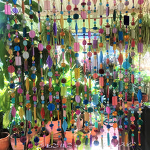 Load image into Gallery viewer, Suncatchers, Beaded Curtains, Bead Curtain, Suncatcher, Wind Chimes, Mobiles, Waterproof, Resin, Bicones, Rounds, Ovals, Diamonds, Drops, Tubes, Cubes, Tabular, Opaque, Frosted, Transparent, Red, Blue, Coral, Green, Teal, Lime, Olive, Yellow, Purple, Lilac, Charcoal, Black, Brown, Ochre, White, Grey, Topaz, Pink, Crystal, Siam, Cyan, Cobalt, Silver, Gold, Nickel, Ruby, Scarlet, Aqua, Aquamarine, Amber,