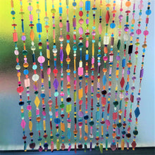 Load image into Gallery viewer, Suncatchers, Beaded Curtains, Bead Curtain, Suncatcher, Wind Chimes, Mobiles, Waterproof, Resin, Bicones, Rounds, Ovals, Diamonds, Drops, Tubes, Cubes, Tabular, Opaque, Frosted, Transparent, Red, Blue, Coral, Green, Teal, Lime, Olive, Yellow, Purple, Lilac, Charcoal, Black, Brown, Ochre, White, Grey, Topaz, Pink, Crystal, Siam, Cyan, Cobalt, Silver, Gold, Nickel, Ruby, Scarlet, Aqua, Aquamarine, Amber,