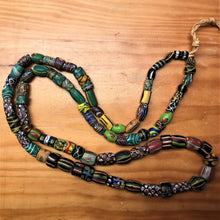 Load image into Gallery viewer, Africa, African, Glass, Trade, African Trade Beads, Millefiori, Thousand Flowers, Multicoloured, Slave Beads, Hippy Beads, Love Beads, Mosaic Beads, Murrine, Rods, Canes, Currency, European Traders, Plateau Continent, Ivory, Food, Fabric, Gold, Status Symbol, Palm Oil, Slaves, Ethnic-Styled Jewellery, Flower Pattern, Appreciate, Investment, Rare, Collectable, Antique, Venice, Venetian, Trade Beads, Ethnic, Strand, Vintage, Old,