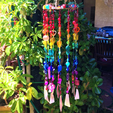 Load image into Gallery viewer, Suncatchers, Beaded Curtains, Bead Curtain, Suncatcher, Wind Chimes, Mobiles, Red, Blue, Coral, Green, Teal, Lime, Olive, Yellow, Purple, Lilac, Charcoal, Ochre, Topaz, Pink, Opaque, Silver Lined, Lustre, Fire Polished, Oil, Translucent, Clear, Beige, Crystal, Siam, Cyan, Cobalt, Gold, Nickel, Ruby, Scarlet, Aqua, Aquamarine, Amber, Antique, Brass, Cream, Emerald, Transparent, Frosted, Glazed, Lemon, Marble, Orange, Pearl, Peach, Tangerine,