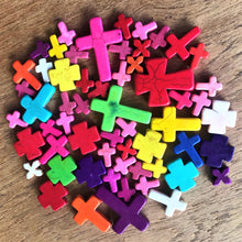 Load image into Gallery viewer, Beads, Porous, Dyed, Howlite, Semi-Precious, Crosses, Stone, Washers, Discs, Saucers, Button Beads, Rondelles, Mineral, Jewellery, Necklace, Bracelet, Earrings, China, Blue, Red, Yellow, Cross, Pendant, Crown Chakras, Orange, Black, White, Natural, Green, Multicoloured, Spiders Web, Coral, Snow Leopard, White Buffalo, Nova Scotia, Canada, United States, Germany, Serbia, Russia, Turkey,