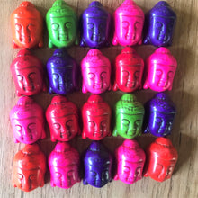 Load image into Gallery viewer, Beads, Porous, Dyed, Howlite, Cubes, Buddha, Semi-Precious, Stone, Mineral, Jewellery, Necklace, Bracelet, Earrings, China, Turquoise, Blue, Red, Yellow, Orange, Black, White, Natural, Green, Multicoloured, Spiders Web, Coral, Lapis Lazuli, Snow Leopard, White Buffalo, White Turquoise, Nova Scotia, Canada,