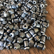 Load image into Gallery viewer, Rosaries, Suncatchers, Bead Curtains, Jewellery, Key Rings, Necklaces, Bracelets, Art Projects, Vintage-Styled, Metalised Plastic, Beads, Bicones, Rounds, Roses, Flowers, Collection, Mixed, Silver, Plastic, China, Worldwide, Asia,