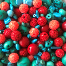 Load image into Gallery viewer, Semi-Precious, Jewellery, Worldwide, Collection, Jewellery, Reconstituted Turquoise, Earrings, Necklace, Anklet, Bracelet, Beads, Mother of Pearl, Onyx, Rose, Clear, Strawberry, & Cherry Quartz, Blue Lace & Moss Agate, Cinnabar, Aquamarine, Amethyst, Green Fluorite, Peridot, Citrine, Sunstone, Tiger Eye, Mookaite, Peridot, Black, Mahogany, & Snowflake Obsidian, Carnelian, African & Himalayan Turquoise, Opal Art, Golden Amphibole, Red & Rainforest Jasper, Kyanite, Malachite, Chrysoprase, Aventurine,