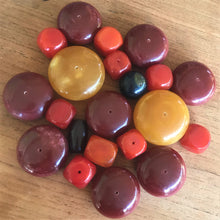 Load image into Gallery viewer, Resin, Java, Necklace, Statement, Asia, Indonesia, Yellow, Mix, Leather, Jewellery, Bracelet, Bangle, Anklet,  Collection, Beads, Assorted,