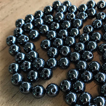 Load image into Gallery viewer, Haematite, Magnetic, Assorted, Mix, Semi-Precious, Stone, Beads, Anisotropic, Western Australia, Venezuela, North America, Lake Superior, Brazil, Eastern Canada, Black, Steel, Mineral, Jewellery-Making, Earrings, Necklace, Bracelet, Iron Ore, Bicones, Rounds, Collections, Arrows, Ovals, Drops, Bows, Black, Global Beads, Hole, Centre-Drill,