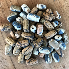 Load image into Gallery viewer, Clay, West Africa, Handmade, Hand Painted, Clay, Cylinders, Tubular, Necklaces, Bracelets, Jewellery-Making,