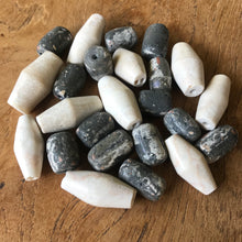 Load image into Gallery viewer, Mountain Stone, Handmade, Sumatra, Indonesia, Asia, Clay, Cylinders, Stubbies, Bicones, Necklaces, Bracelets, Jewellery-Making,