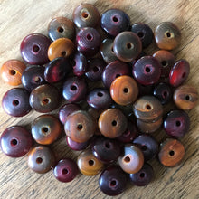 Load image into Gallery viewer, Yak, Himalayas, Horn, Rare, Collectible, Rondelle, Beads, Tibet, Nepal, Pakistan, Jewellery, Bracelets, Necklaces, Hir Combs, Topaz, Black, Yellow, Topaz,