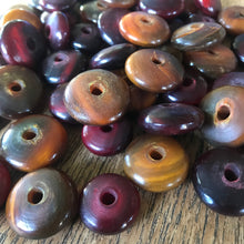 Load image into Gallery viewer, Yak, Himalayas, Horn, Rare, Collectible, Rondelle, Beads, Tibet, Nepal, Pakistan, Jewellery, Bracelets, Necklaces, Hir Combs, Topaz, Black, Yellow, Topaz,
