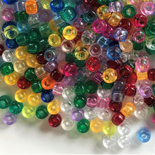 Load image into Gallery viewer, Asia, Translucent, Taiwan, Plastic, Jug Beads, Clear, Forest Green, Pink, Lilac, Blue, Red, Orange, Yellow, Plastic, Bracelets, Necklaces, Key Rings, Beads, China, Mix, Collection,