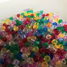 Load image into Gallery viewer, Asia, Translucent, Taiwan, Plastic, Jug Beads, Clear, Forest Green, Pink, Lilac, Blue, Red, Orange, Yellow, Plastic, Bracelets, Necklaces, Key Rings, Beads, China, Mix, Collection,