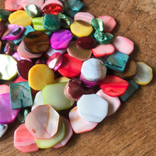 Load image into Gallery viewer, Cowrie, Shell, Beads, Seaside, Worldwide, Jewellery, Wind chimes, Two-Holes, Keyring, Necklaces, Bracelets, Philippines, Worldwide, Earrings, Necklaces, Bracelets, White, Pink, Brown, Green, Gold, Yellow, Green, Red, Purple, Grey