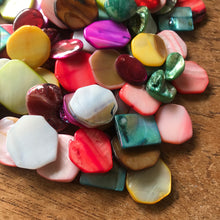 Load image into Gallery viewer, Cowrie, Shell, Beads, Seaside, Worldwide, Jewellery, Wind chimes, Two-Holes, Keyring, Necklaces, Bracelets, Philippines, Worldwide, Earrings, Necklaces, Bracelets, White, Pink, Brown, Green, Gold, Yellow, Green, Red, Purple, Grey