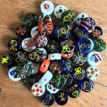 Load image into Gallery viewer, Glass, Beads, Tabular, Tablet, Jewellery, Keyring, Necklaces, Bracelets, Earrings, Necklaces, Bracelets, Goldstone, White, Pink, Brown, Green, Navy, Gold, Yellow, Green, Red, Purple, Grey,