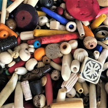 Load image into Gallery viewer, India, Beads, Collection, Bone, Batik, Dyed, Recycled, Ethnic, Tribal, Boho, Vintage, North America, Asia, Thailand, Borneo, Indonesia, Ghana, Africa, China, Necklaces, Bracelets, Bangles, Costume Jewellery, Craft, Art, Teaching, Counting, Projects, Saucer Discs, Washers, Flat Discs, Rondelles, Tubes, Cylinders, Animals, Spacer Beads,
