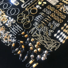 Load image into Gallery viewer, Head Pins, Earrings, Metal, Kits, Ear Hooks, Jewellery, Necklaces, Bracelets, Eye Pins, Jump Rings, Filigree Balls, Ear Hoops, Findings, Ear Posts, Spiral Bead Cages, Earring Backs, Plastic, Nylon, Clip-on, Coins, Chandeliers, Bell Caps, Bead Caps, Metal Balls, Crystal Claws, Wine Glass Hoops, Clasps, Key Rings, Brooch Clips, Leather Ends, Spacer Bars, Kilt Pins, Book Markers,