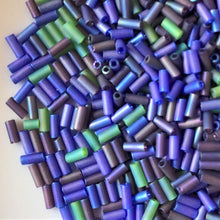 Load image into Gallery viewer, Bugle, Czech, Glazed, Pearl, Seeds, Rocailles, Seed Beads, Opaque, Iridescent, Metallic, Iris, Silver Lined, Translucent, Matt, Lustre, Satin, Tigertail, Leather, Craftline, Cotton Bead Thread, Fishing Line, Purple, Mauve, Lilac, Cyan, Aqua, Sea Blue, Violet, Mixed, Czechoslovakia, Japan, India, China, Taiwan, Jewellery-Making, Europe, Little Stones, Glass, Embroidery, Bracelet, Necklace, Earrings, Clothing, Jewellery, Slab, Bread, Butter,