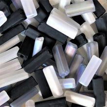 Load image into Gallery viewer, Slab, Czech, Bugle, Glazed, Pearl, Seeds, Rocailles, Seed Beads, Opaque, Iridescent, Metallic, Iris, Silver Lined, Translucent, Matt, Lustre, Satin, Tigertail, Leather, Craftline, Cotton Bead Thread, Fishing Line, Ghost White, White, Sea Salt, Clear AB, Lilac, Grey, Black, Mixed, Czechoslovakia, Japan, India, China, Taiwan, Jewellery-Making, Europe, Little Stones, Glass, Embroidery, Bracelet, Necklace, Earrings, Clothing, Jewellery, Bread, Butter,